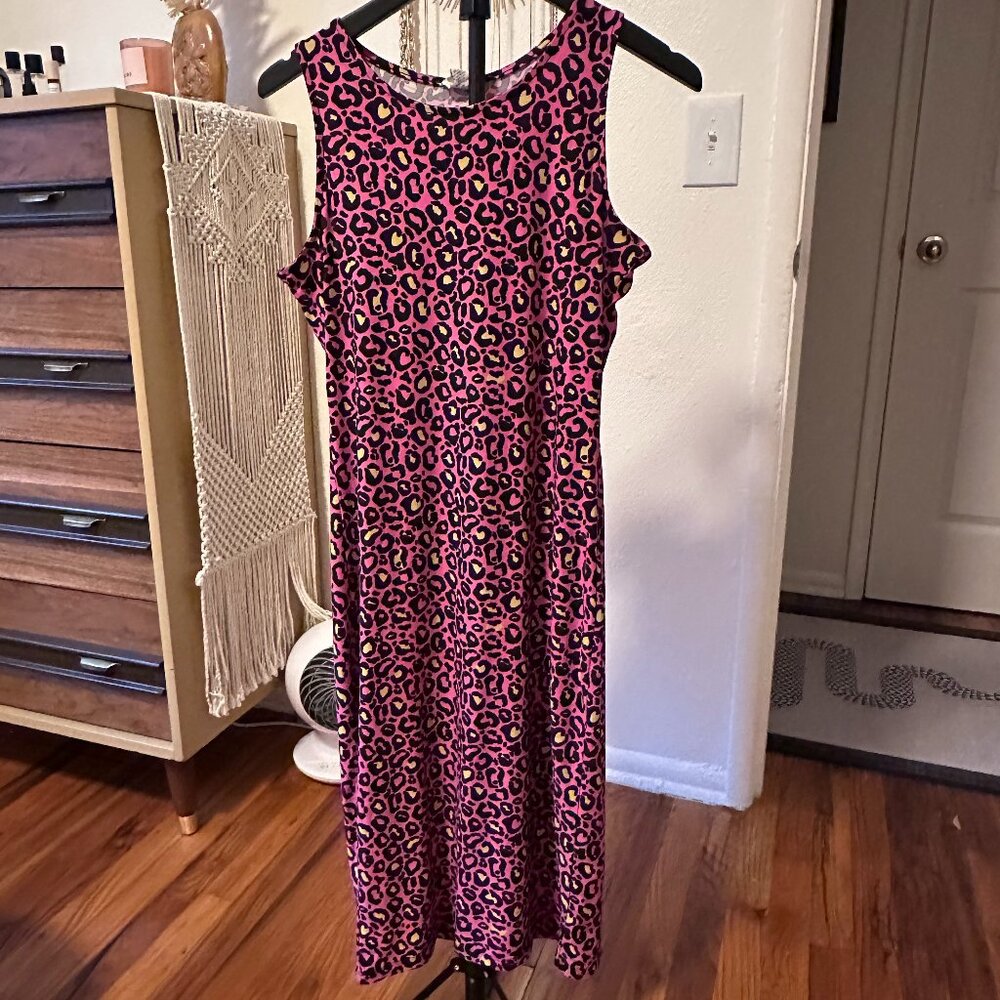 Hot Pink Leopard Dress